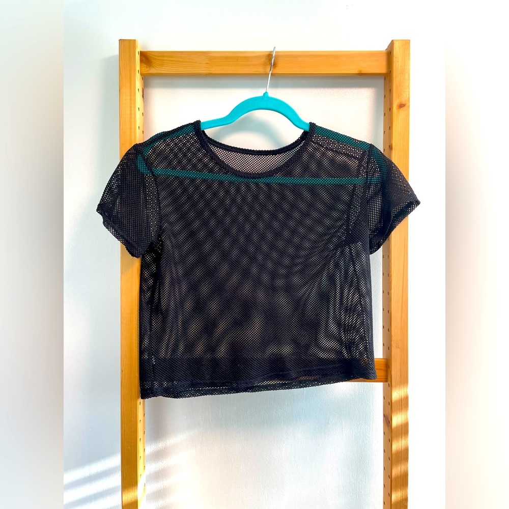 🌸Black Mesh Top